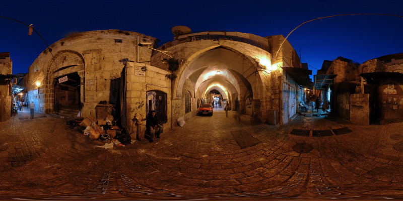 el Wad - Dusk, Muslim Quarter :: Jerusalem  :: 360° Panorama