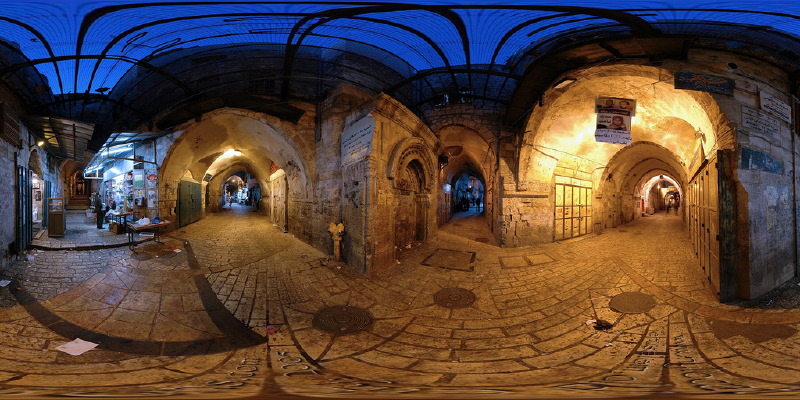 Kaski Sultan, Muslim Quarter :: Jerusalem  :: 360° Panorama